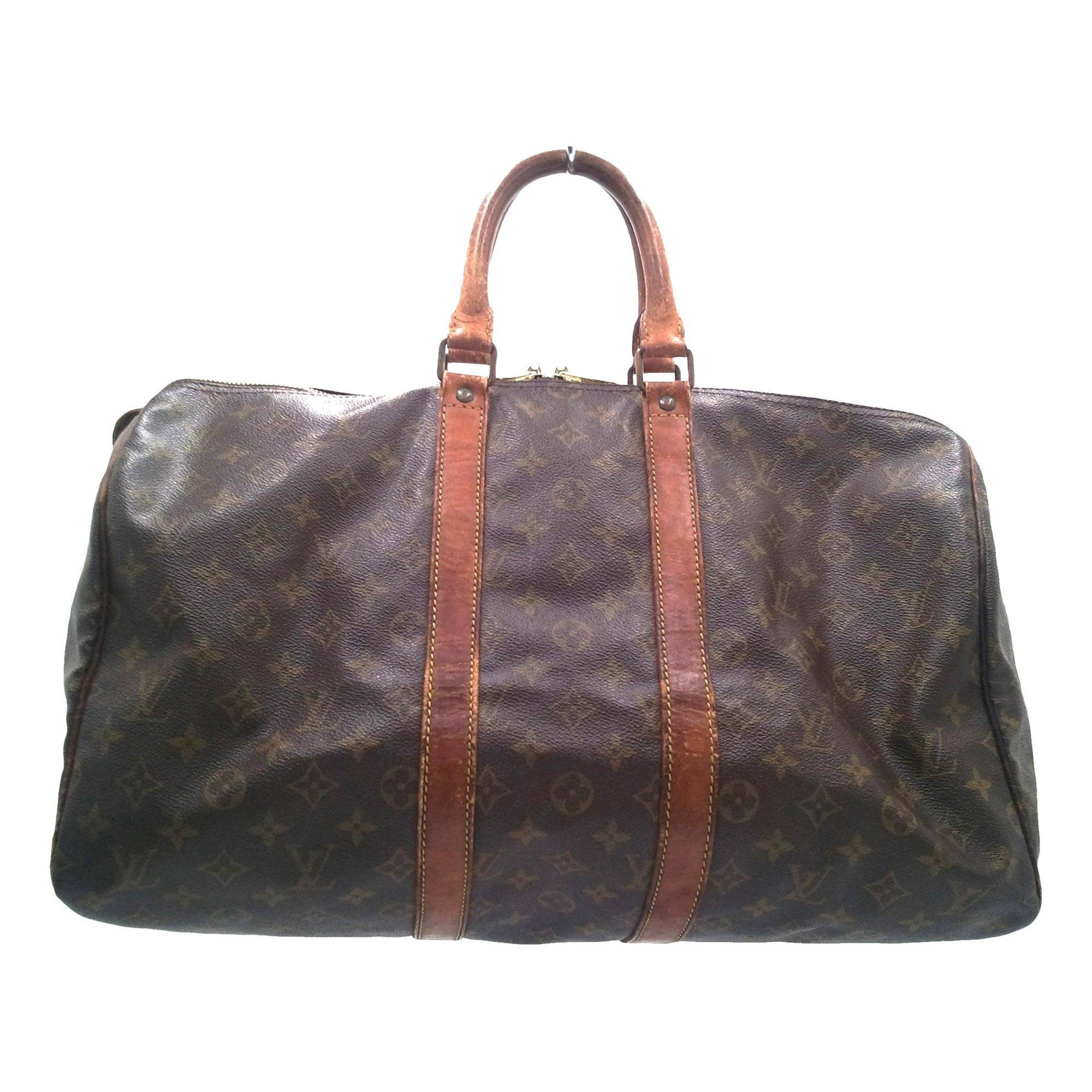 Keepall leather travel bag