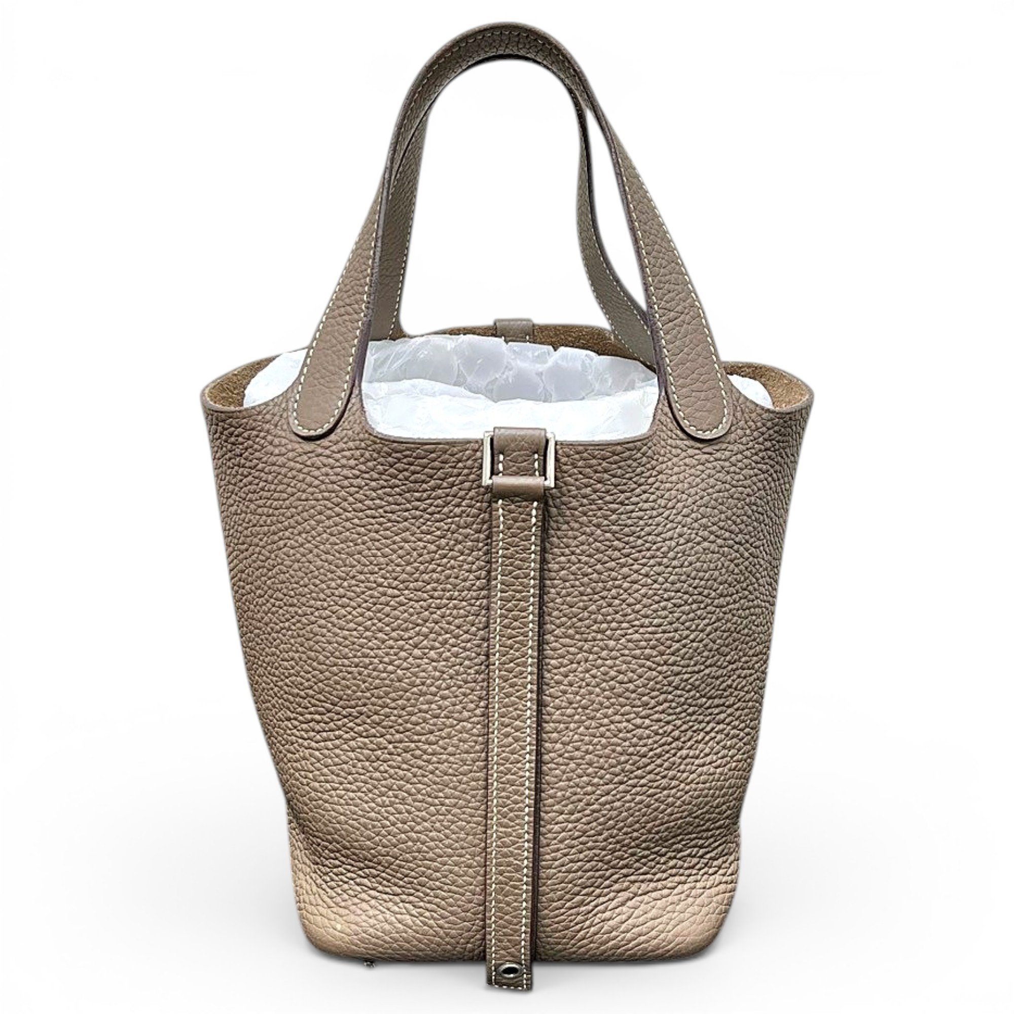 Picotin leather tote