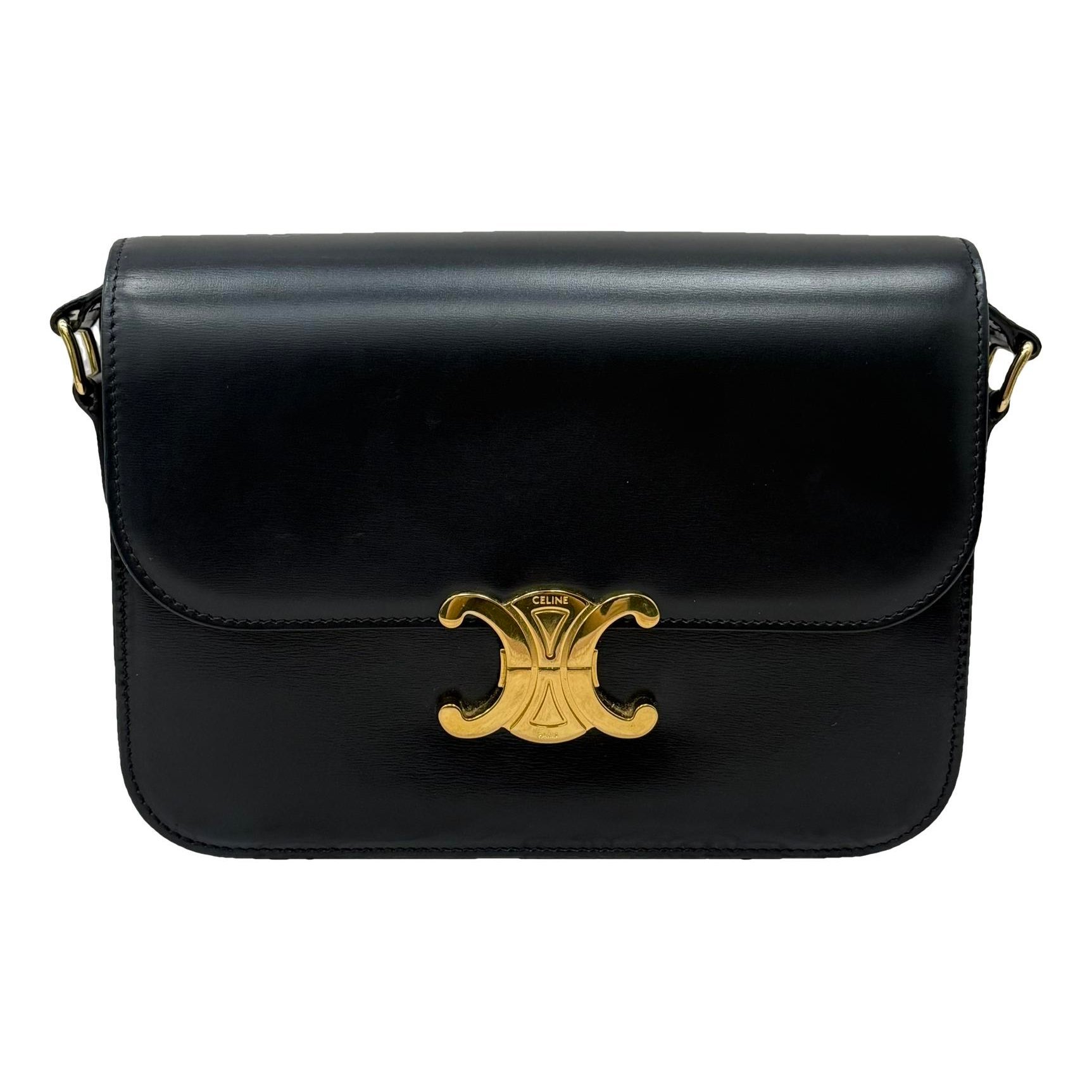 Triomphe leather handbag