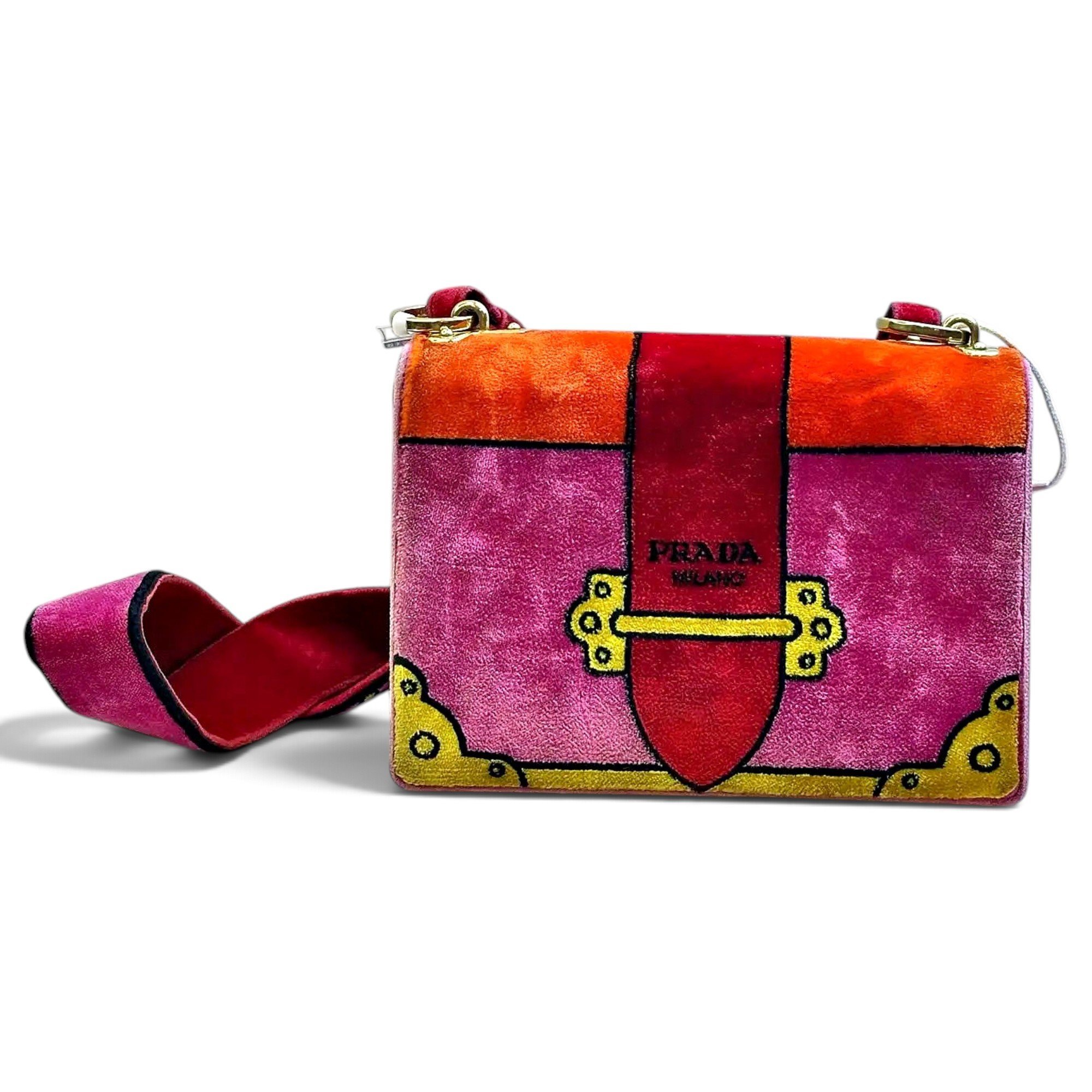 Cahier velvet crossbody bag