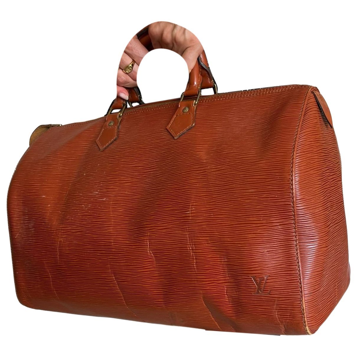Leather travel bag