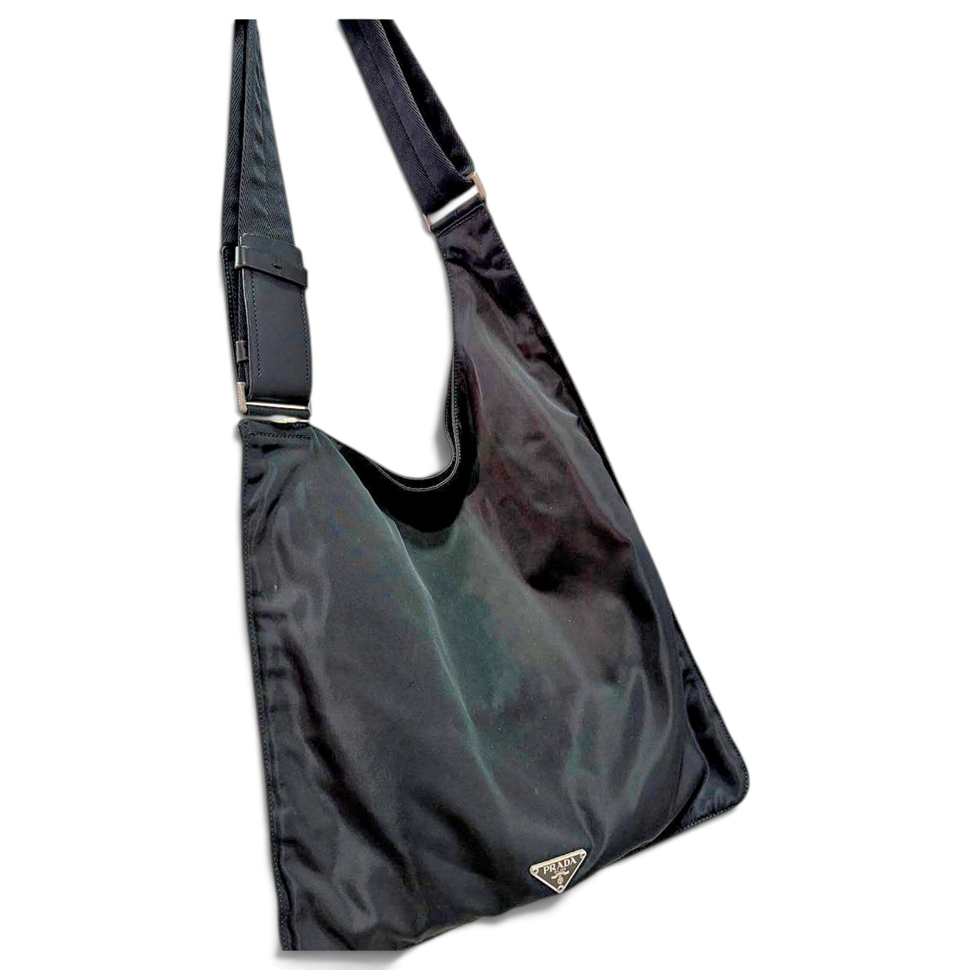 Re-Nylon cloth crossbody bag