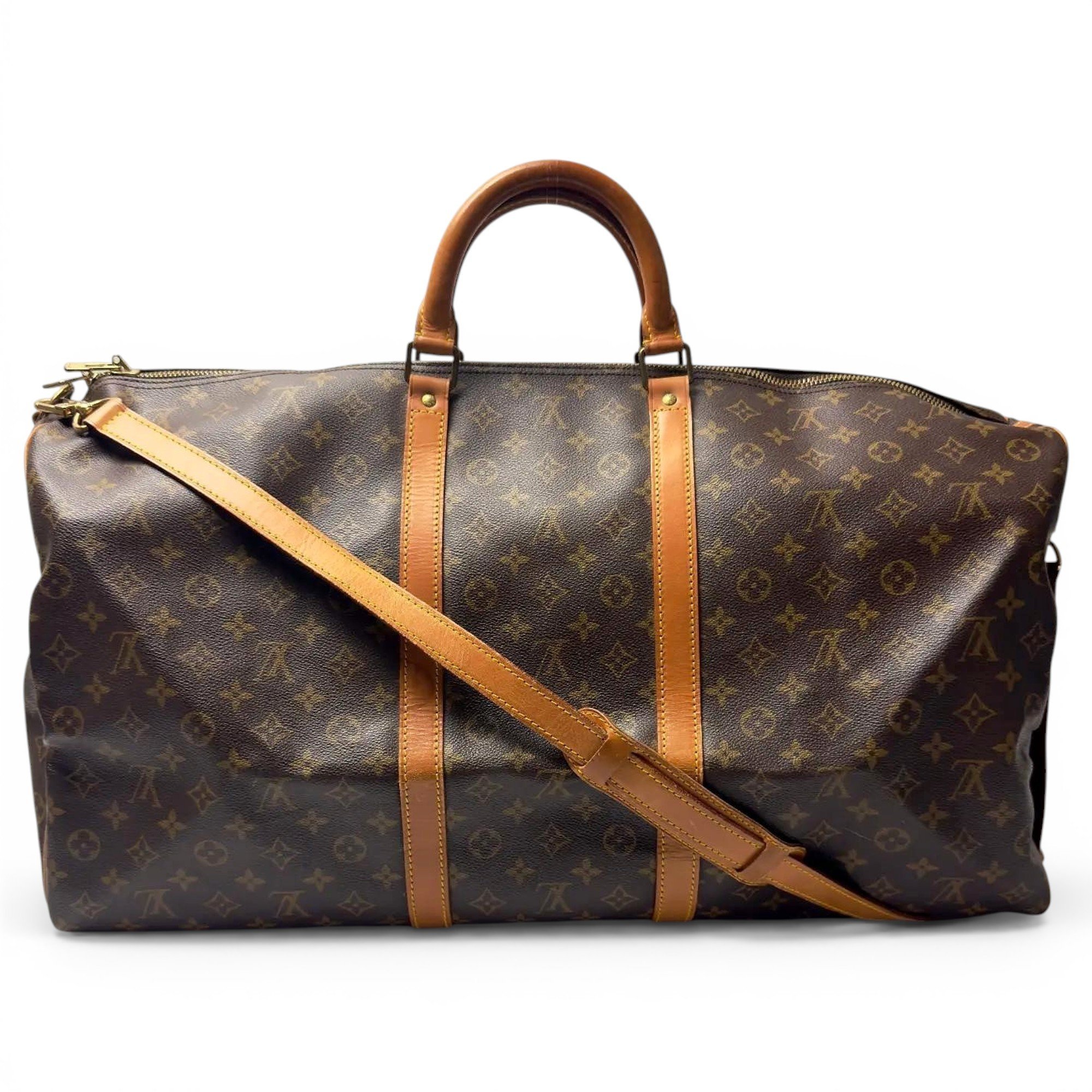 Keepall leather travel bag