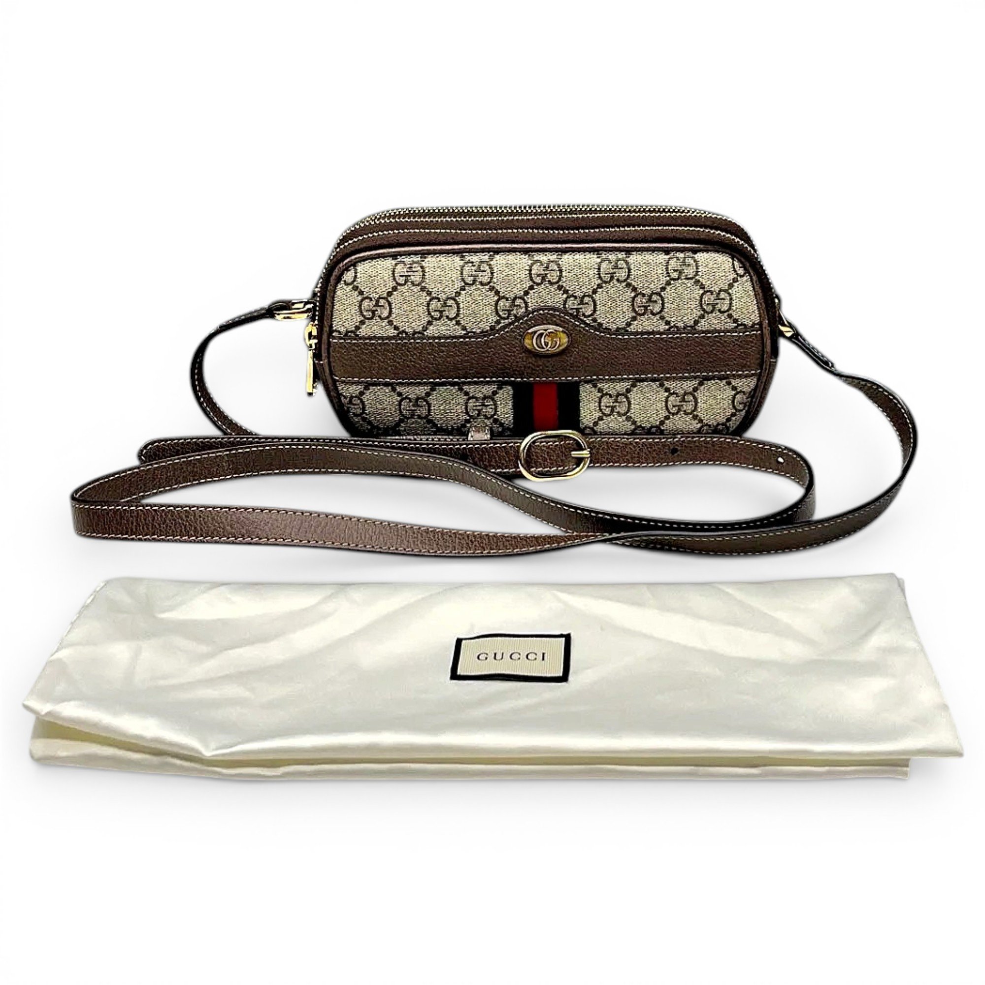 Ophidia GG leather crossbody bag