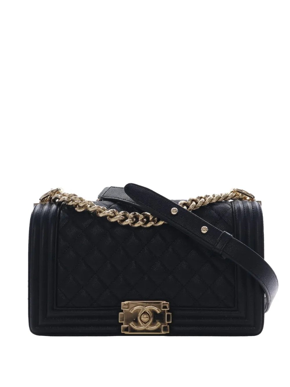 2016-2017 Old Medium Quilted Caviar Boy Flap crossbody bag