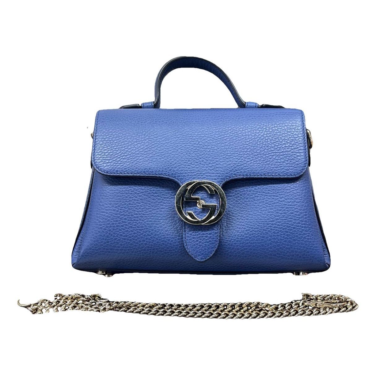 Interlocking leather handbag