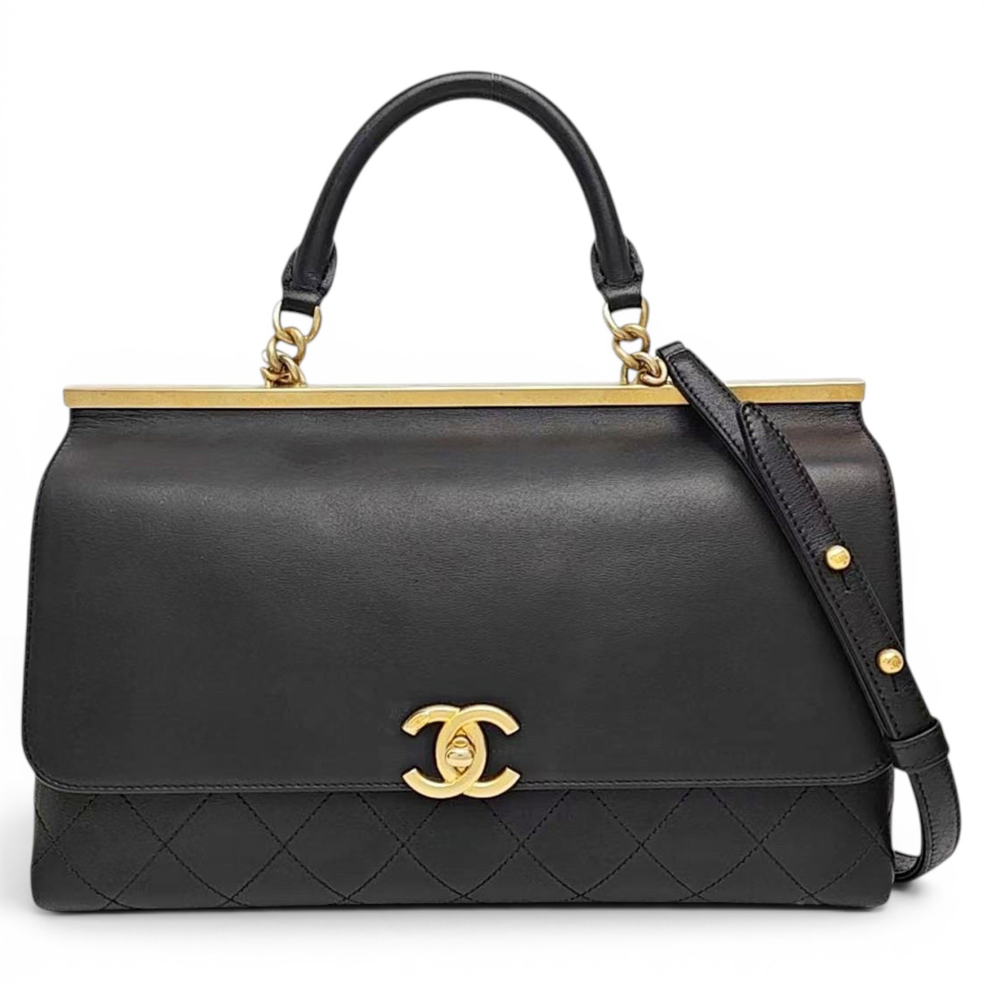 Coco Luxe leather handbag