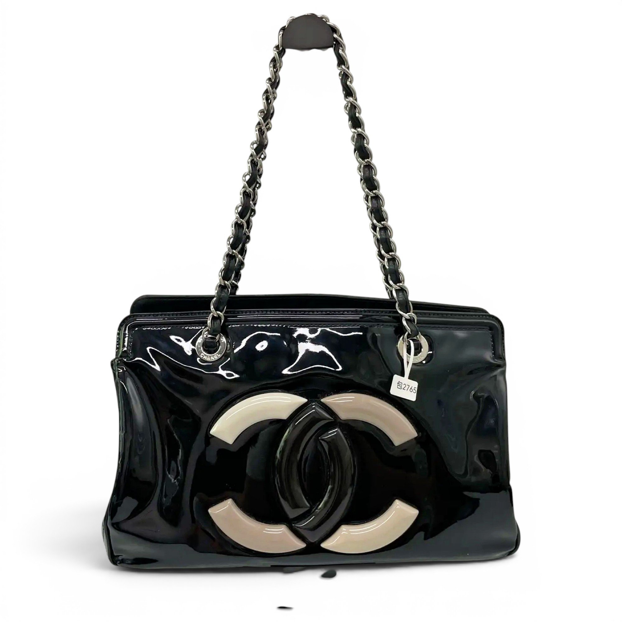 Patent leather handbag