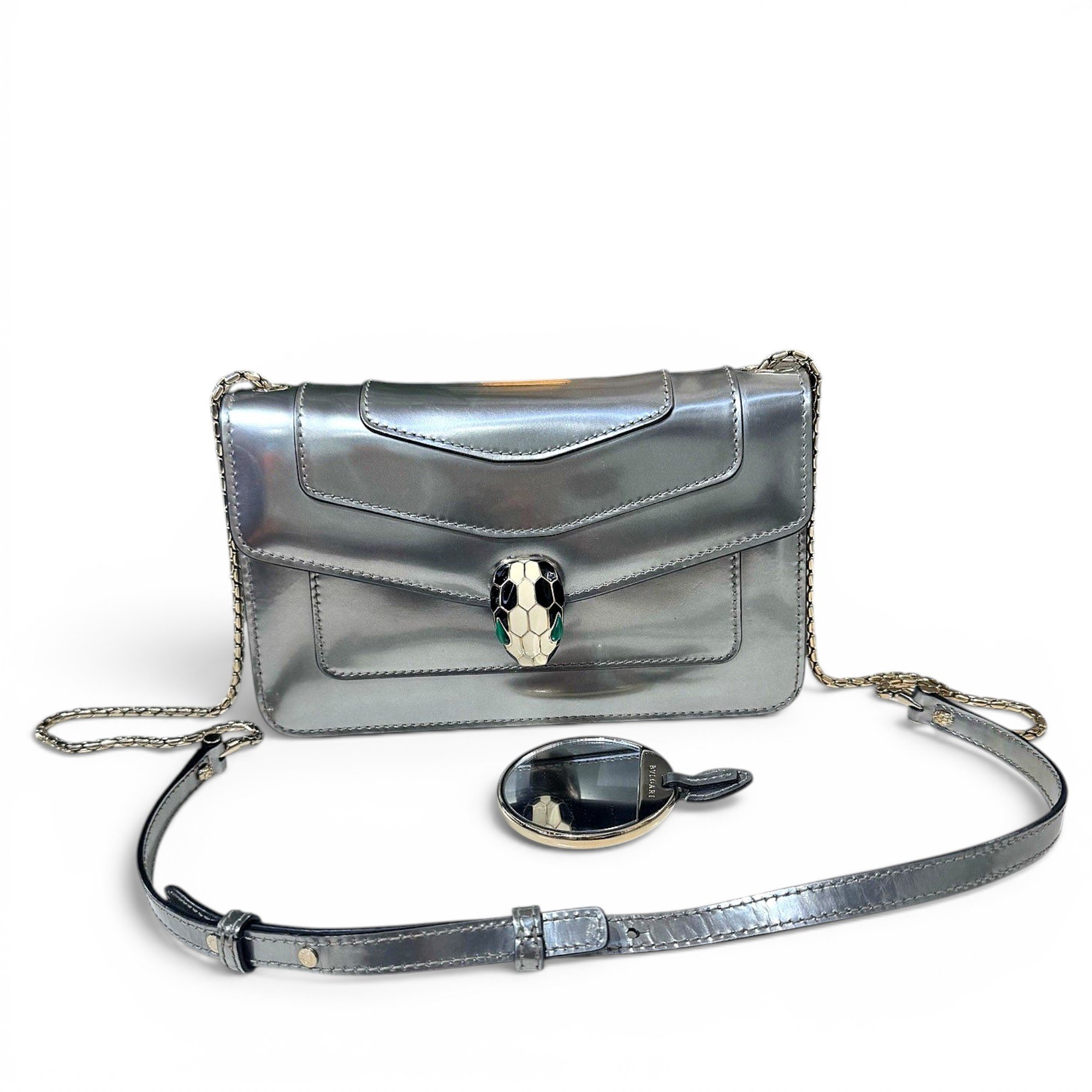 Serpenti leather handbag