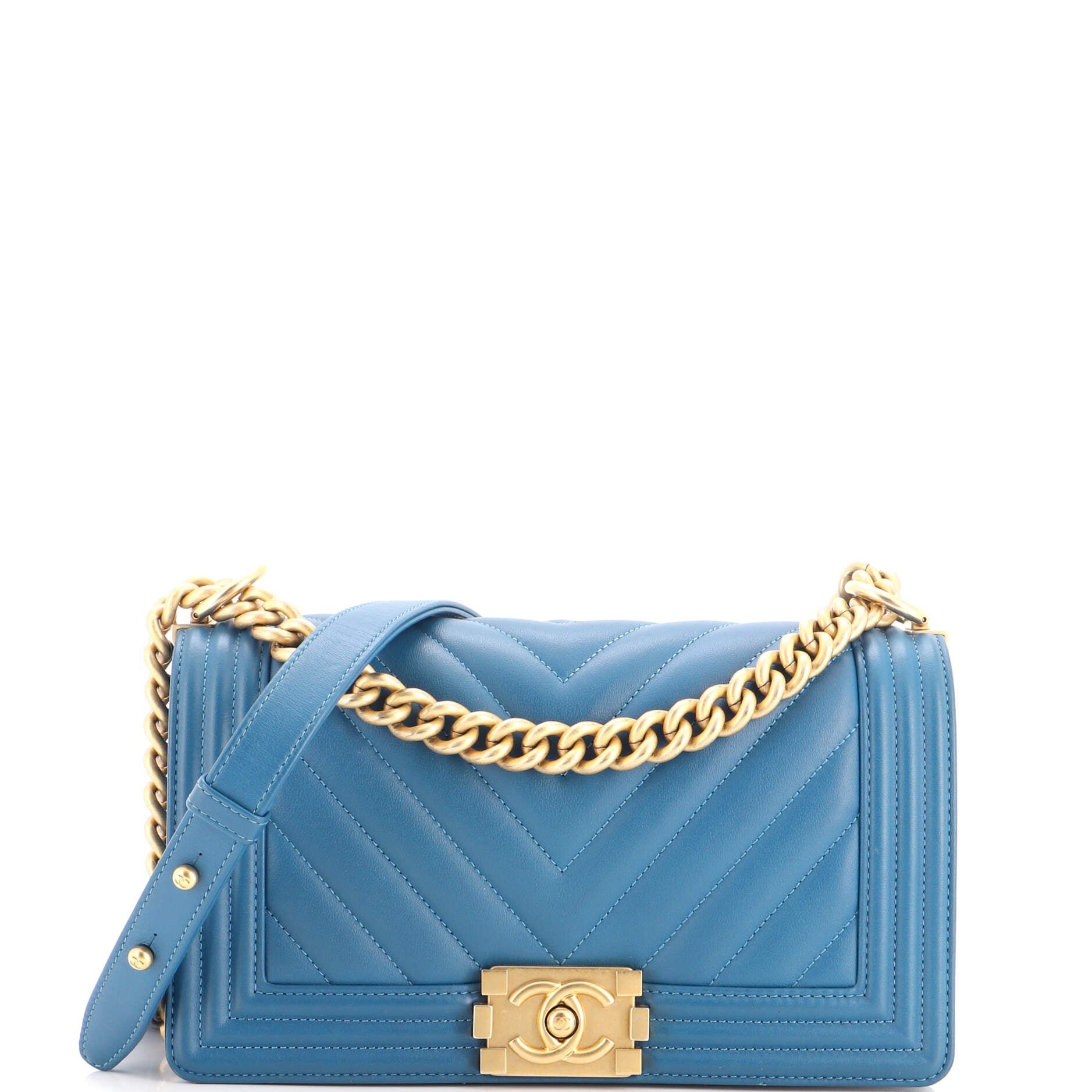 Boy Flap Bag Chevron Calfskin Old Medium