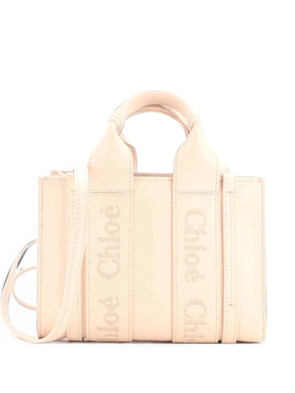 Chloe Woody Convertible Leather Mini tote bag