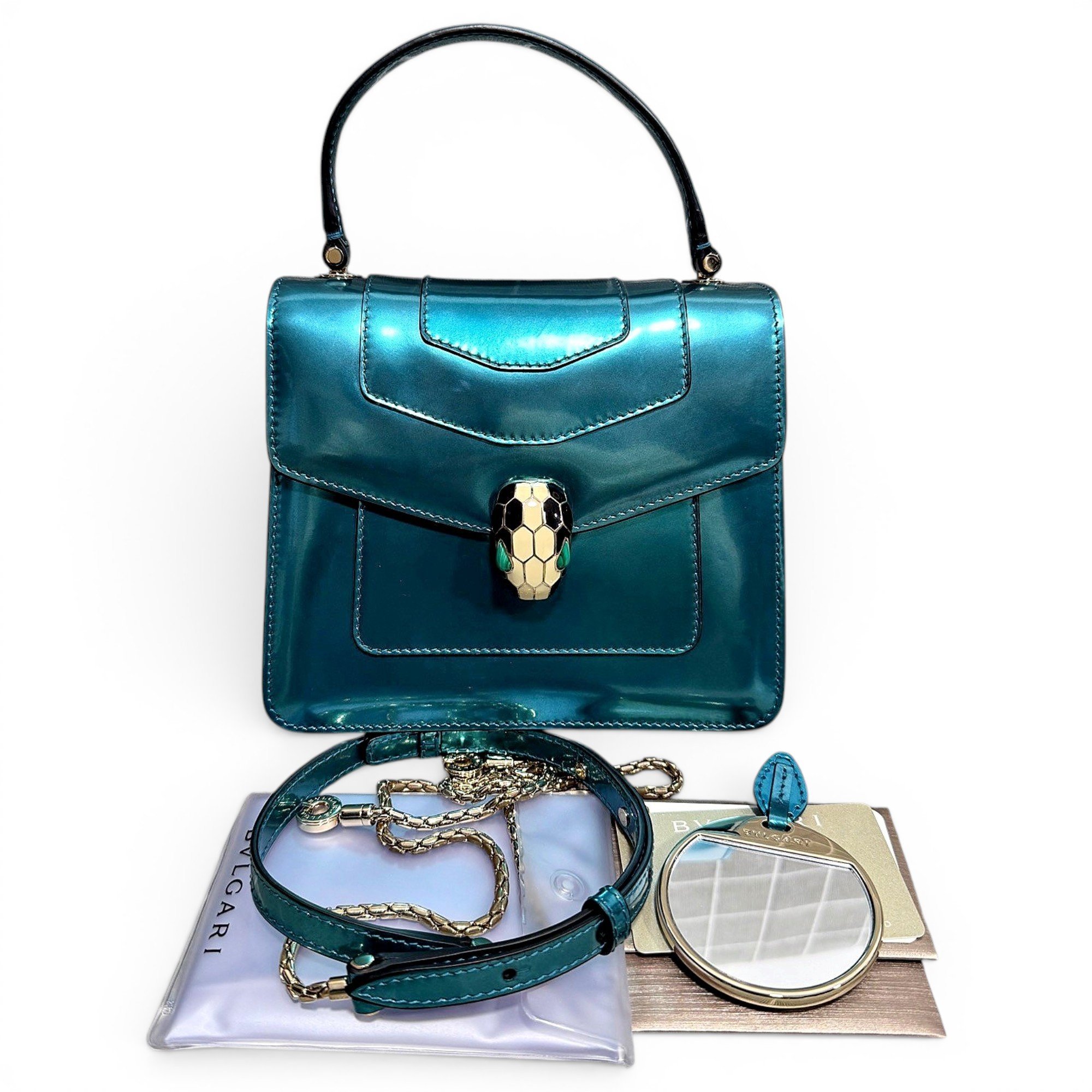 Serpenti leather handbag