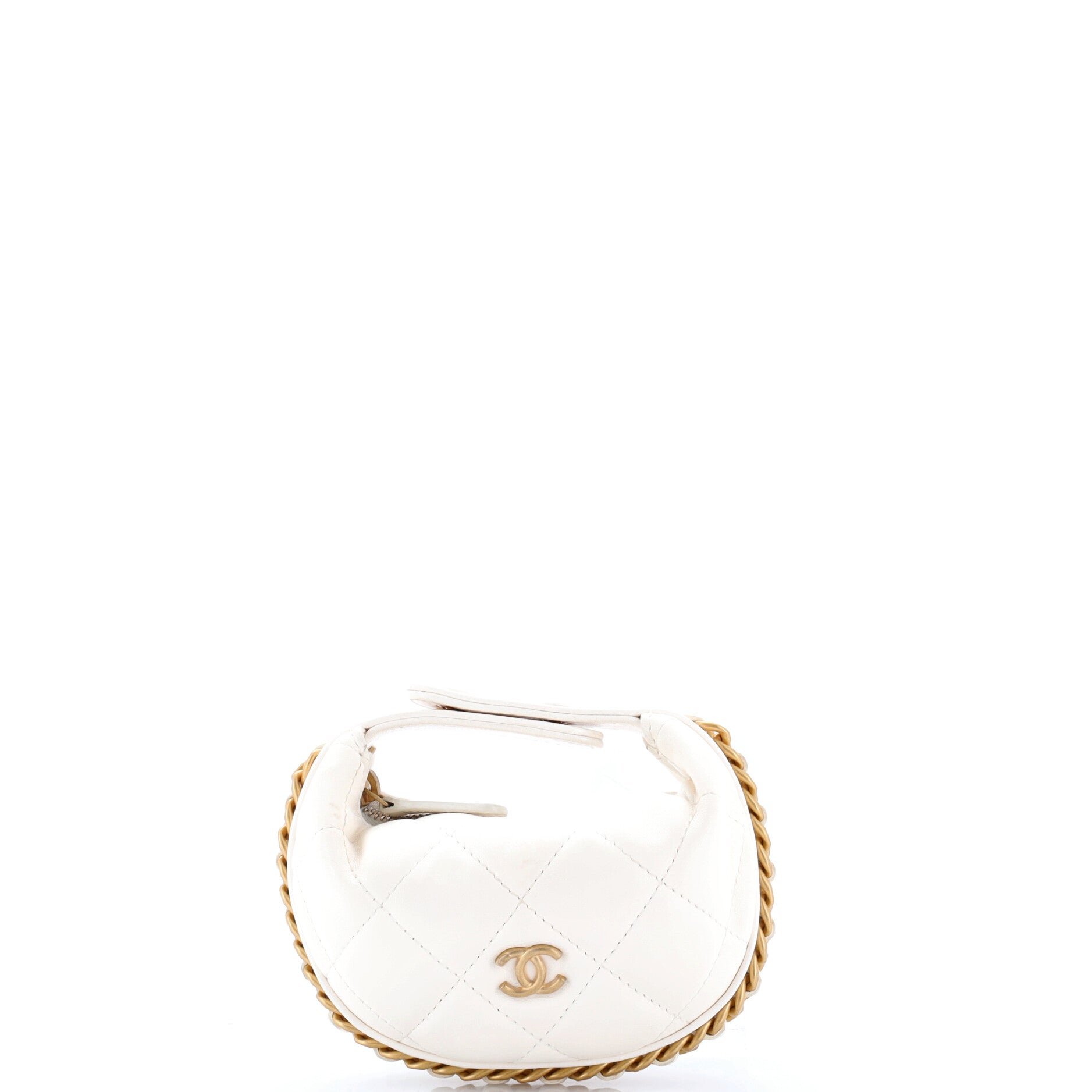 Chain Around Hobo Pouch Quilted Lambskin Extra Mini