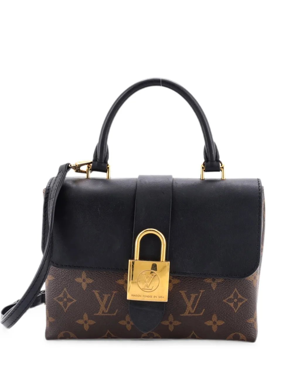 Locky Handbag Monogram Canvas with Leather BB satchel