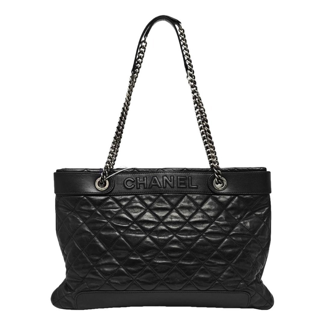 Trendy CC Quilted leather tote