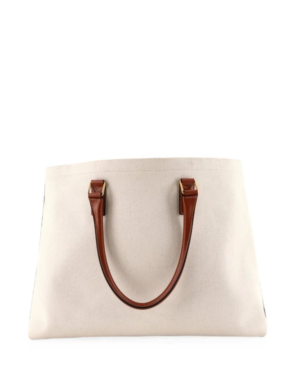 St. Tropez Horizontal Cabas Canvas with Leather tote bag