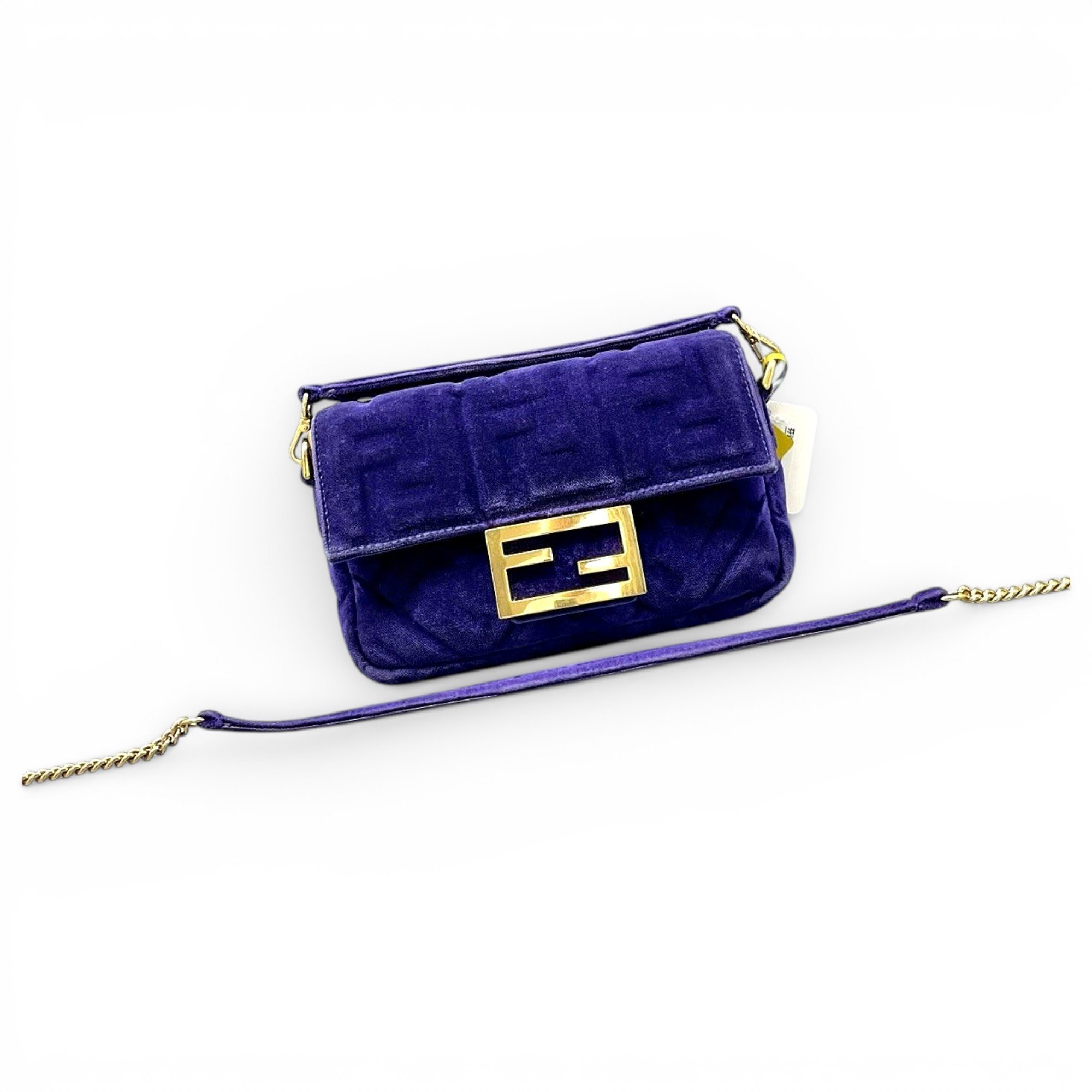 Baguette velvet handbag