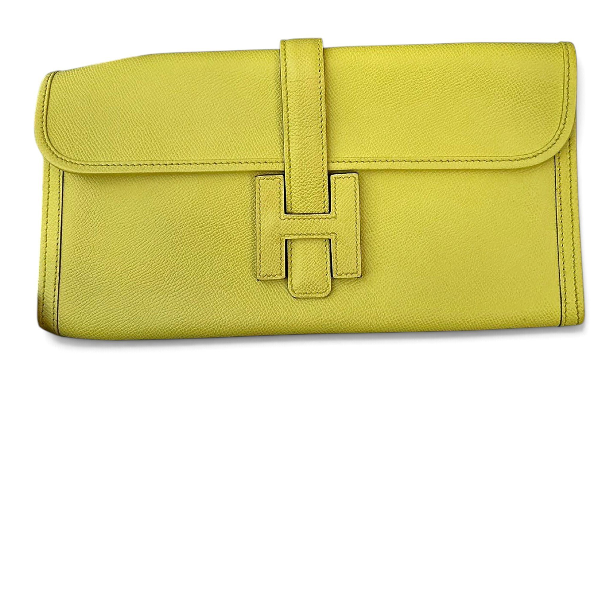 Jige leather clutch bag