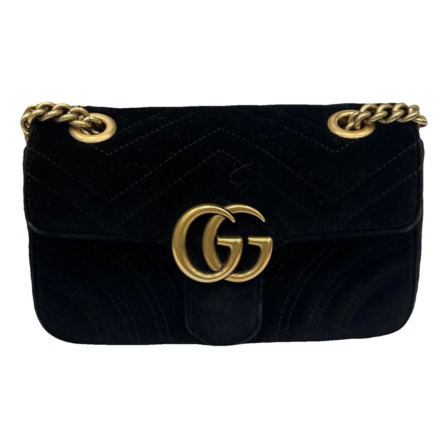 GG Marmont Flap velvet handbag