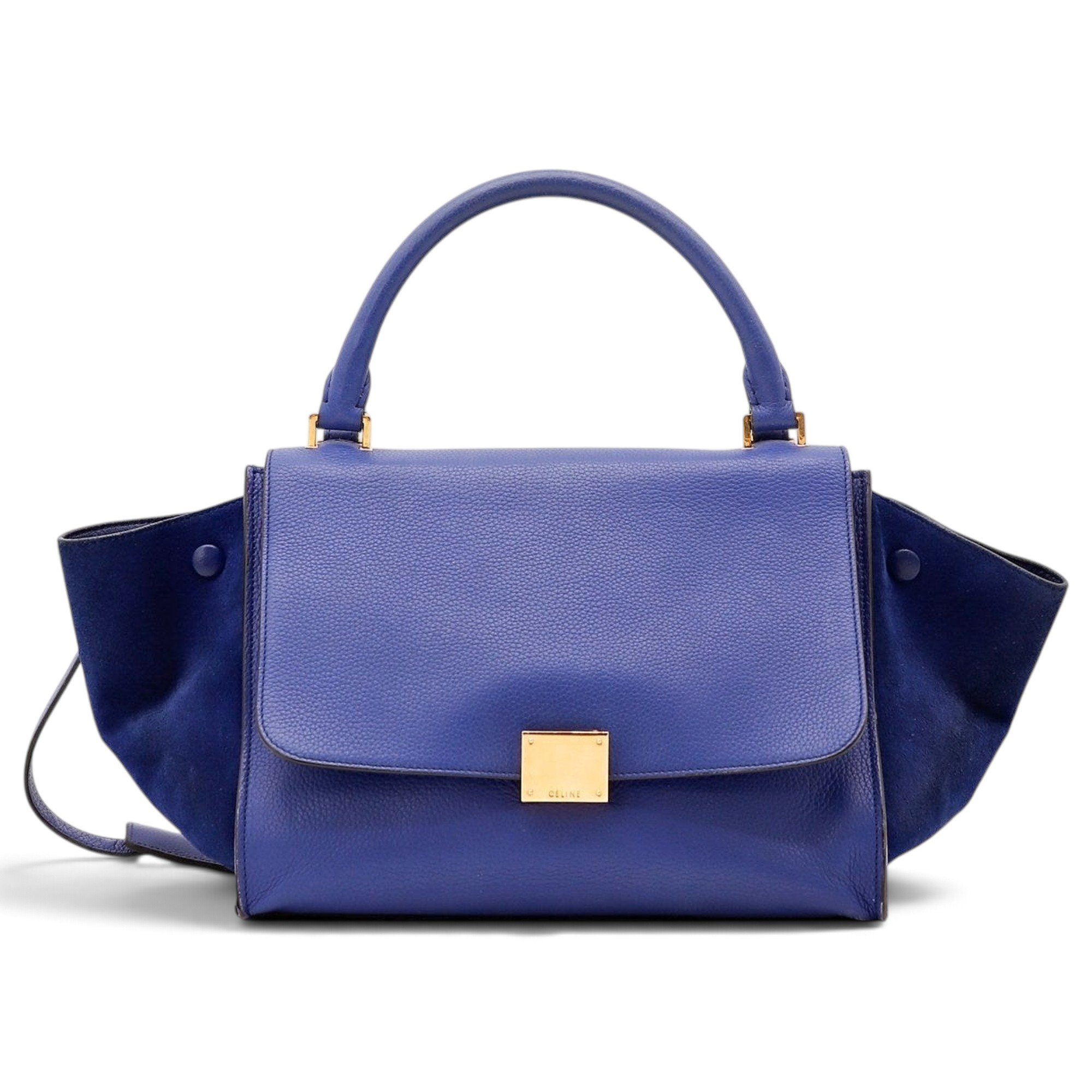 Trapèze leather handbag