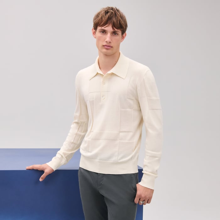 Écru "Calques En H" Polo Shirt