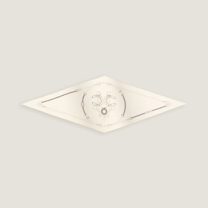 Exceptional Embroidered Double-faced Losange