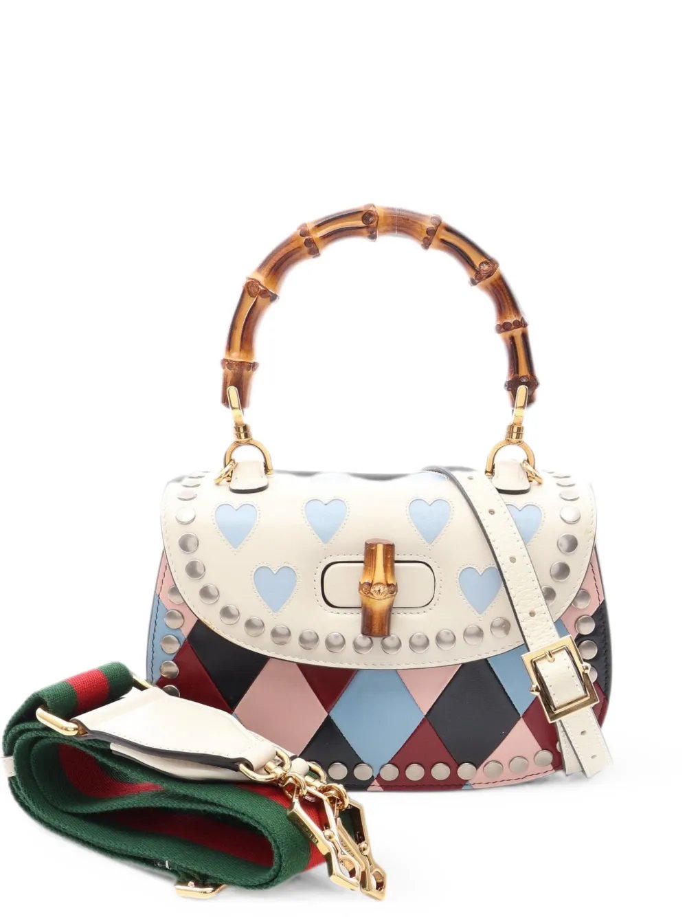 2010s Lovelight Bamboo 1947 patterned two-way handbag