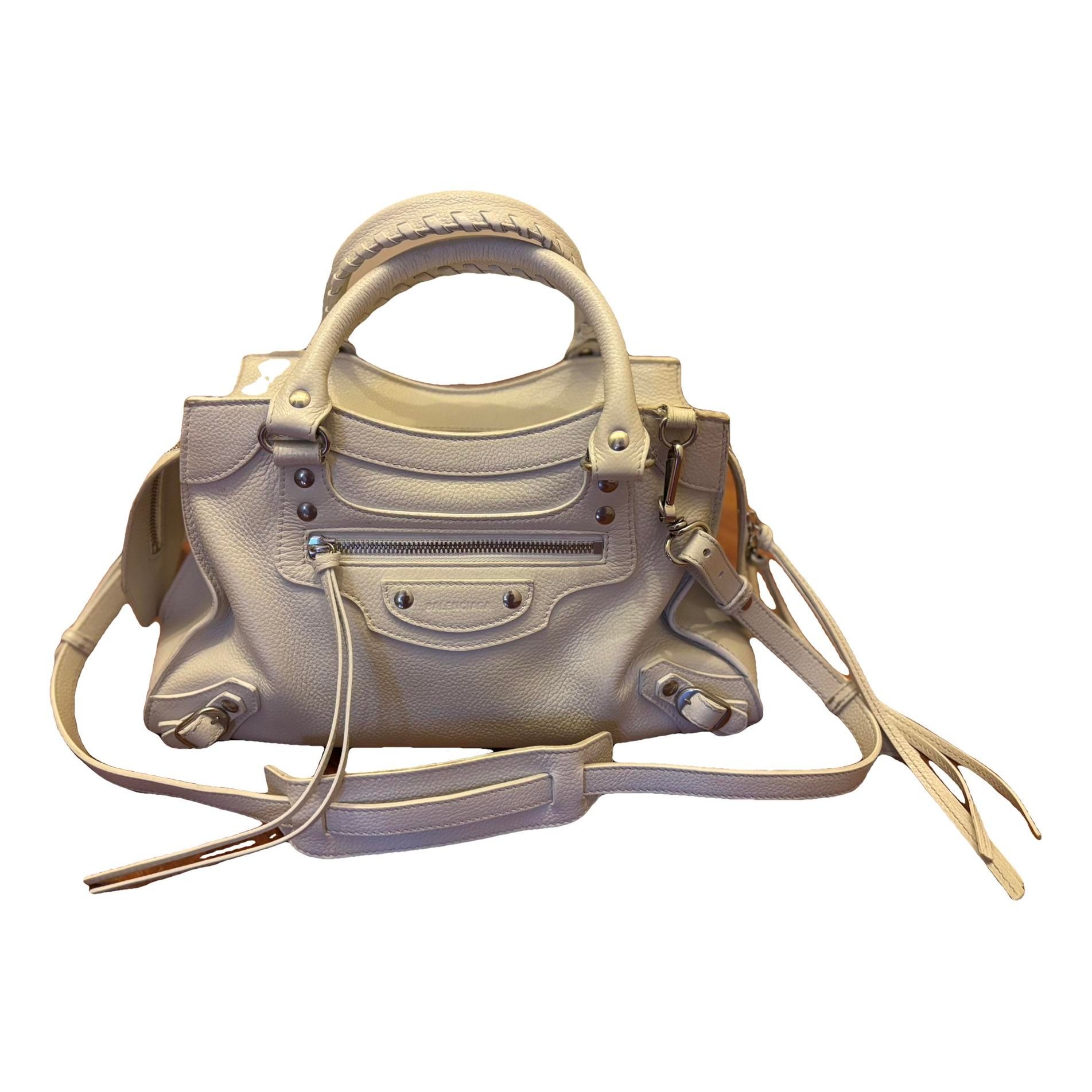 City leather handbag
