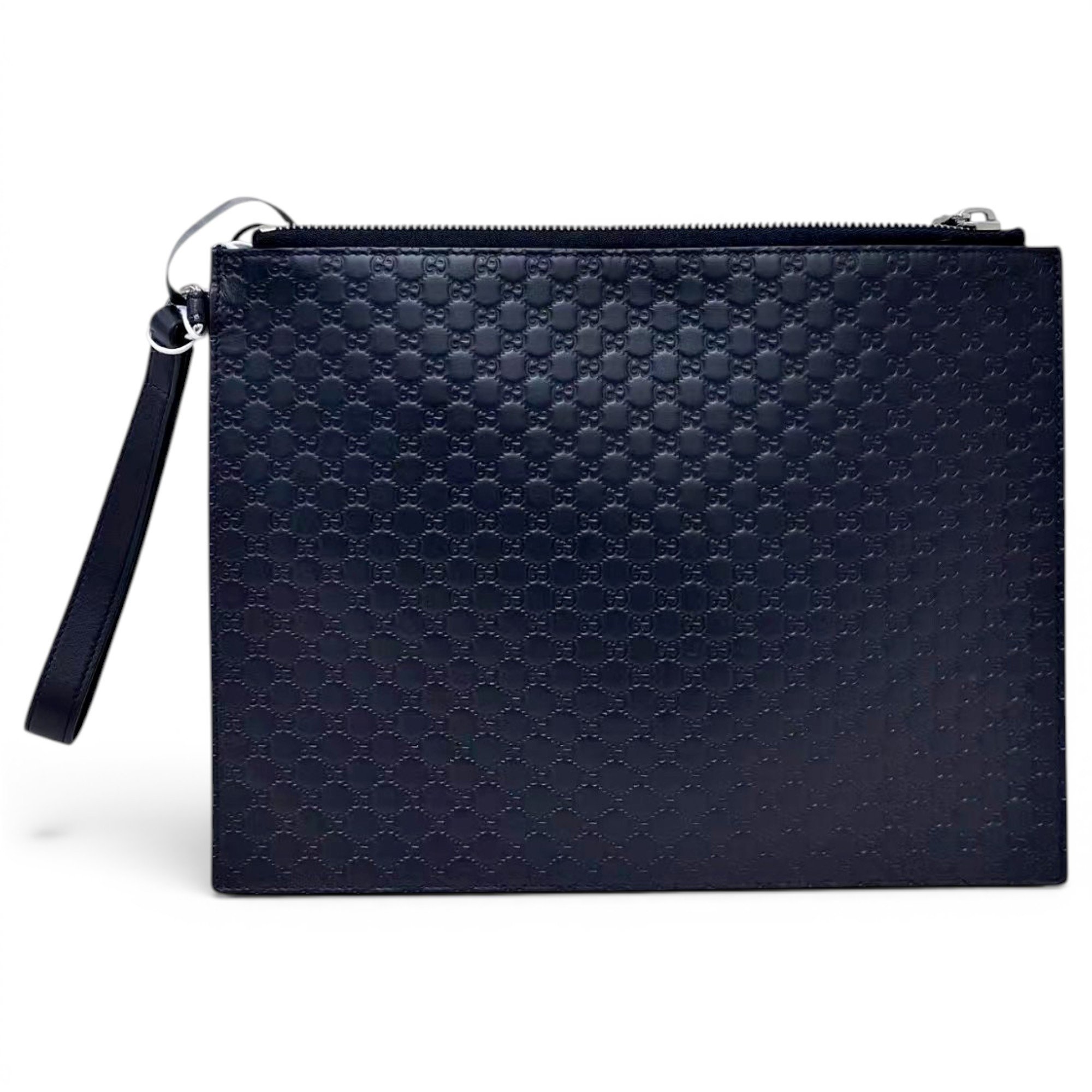 Leather clutch bag