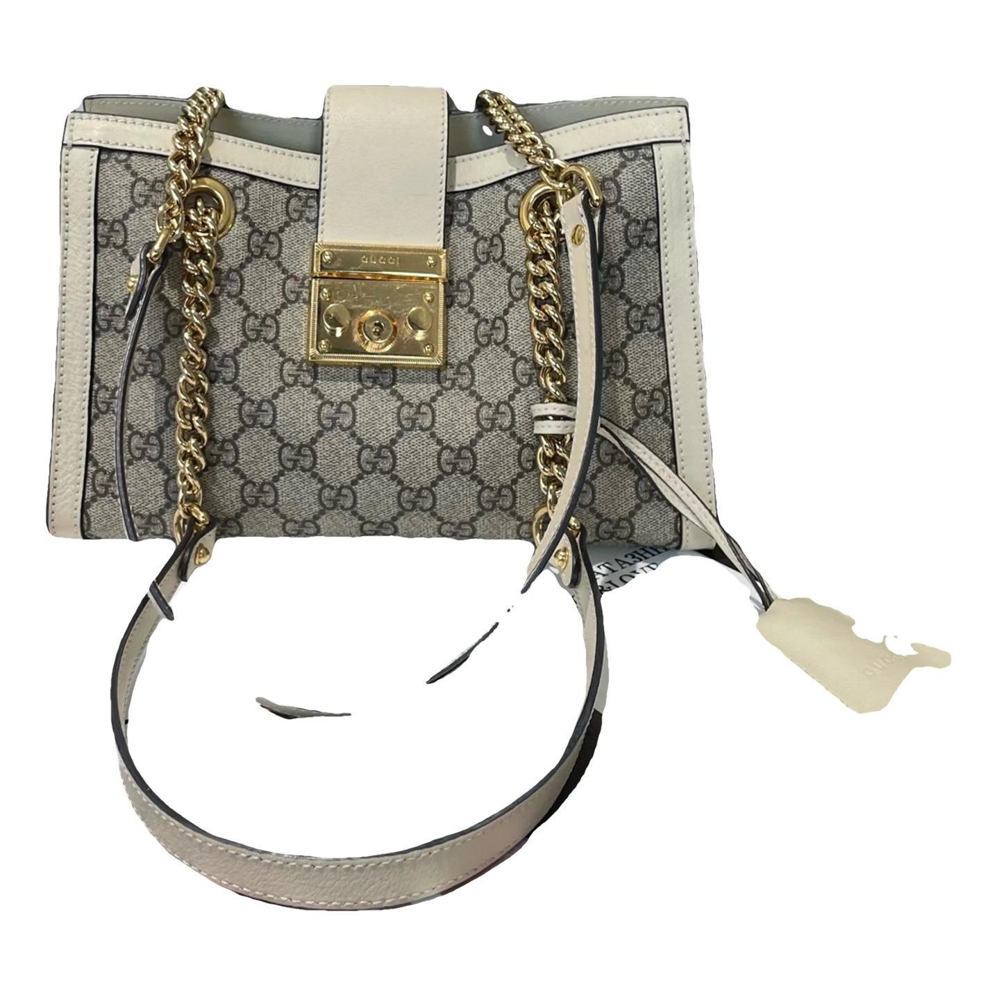 Padlock leather handbag