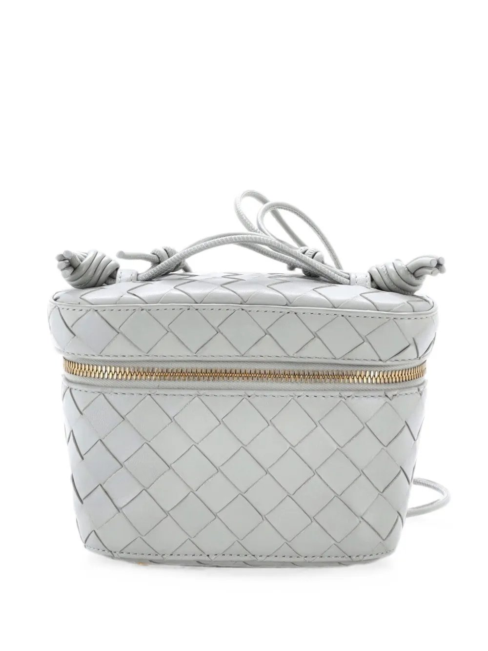 Vanity Case on Strap Intrecciato Leather Mini crossbody bag