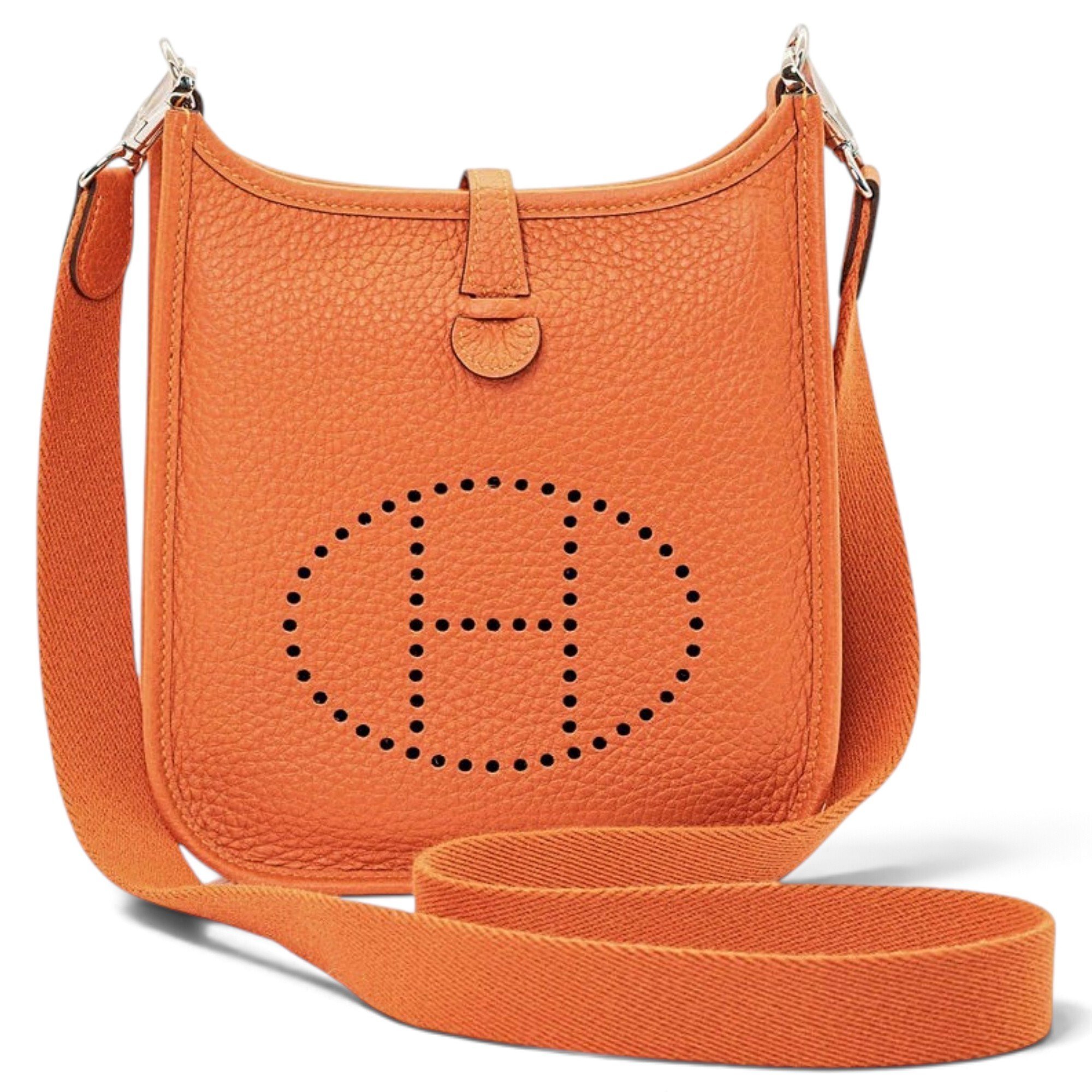 Hermes Evelyne Handbag Orange 2023