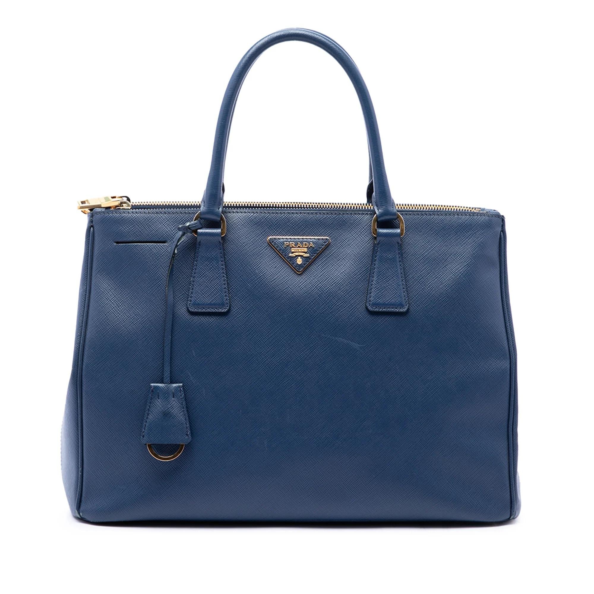 Double leather handbag
