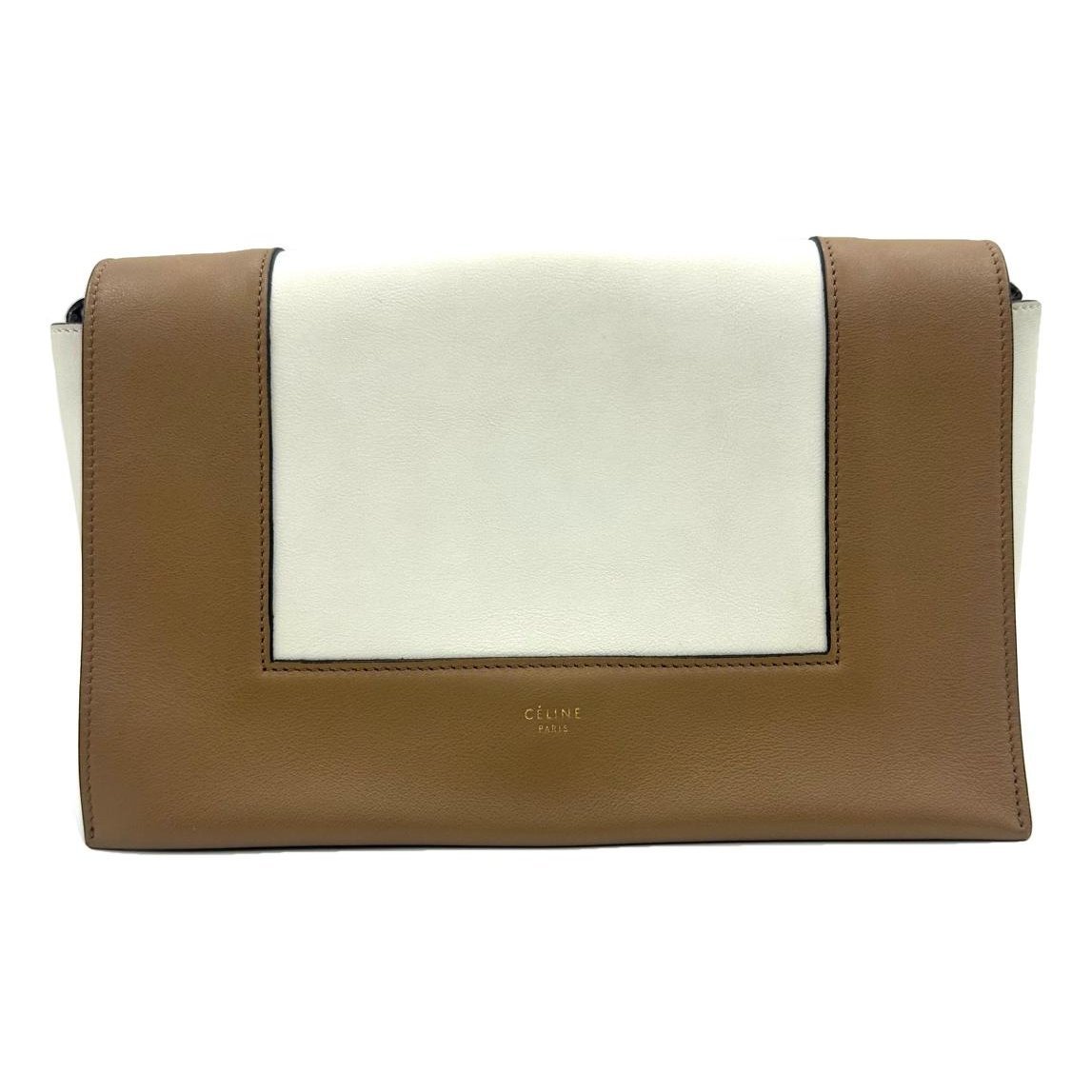 Frame leather handbag