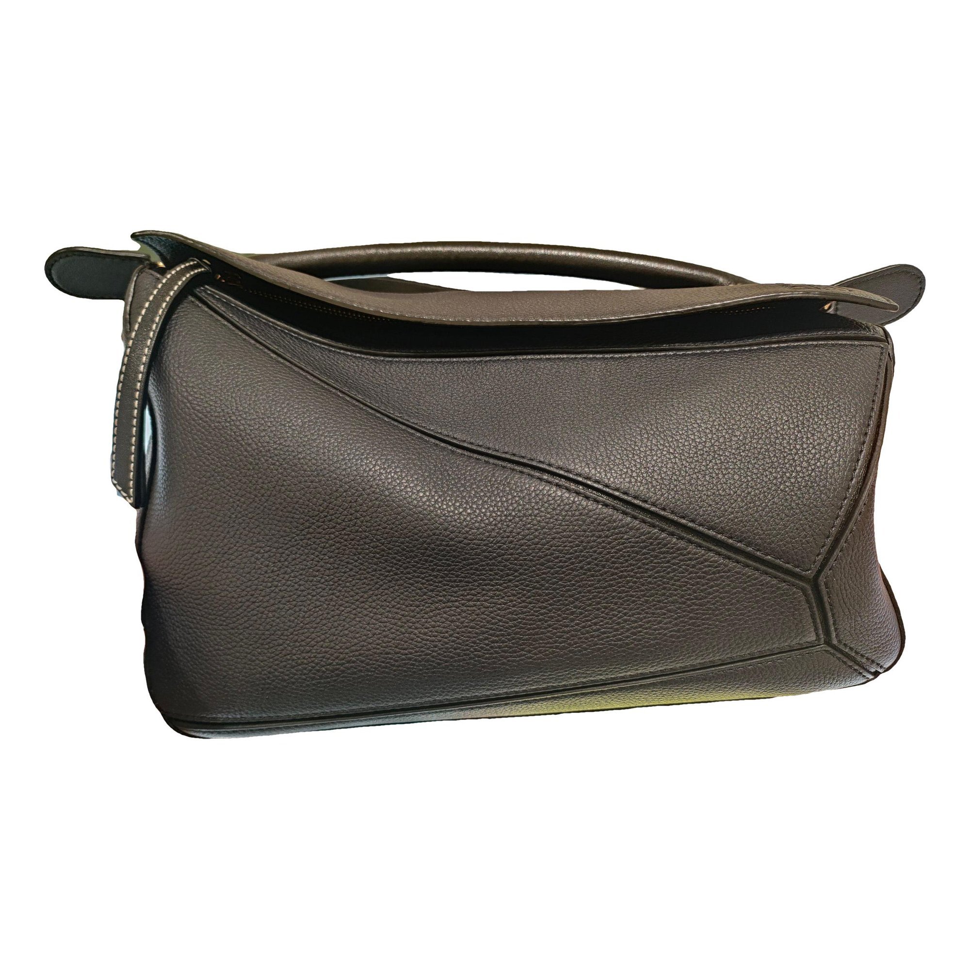 Puzzle leather handbag