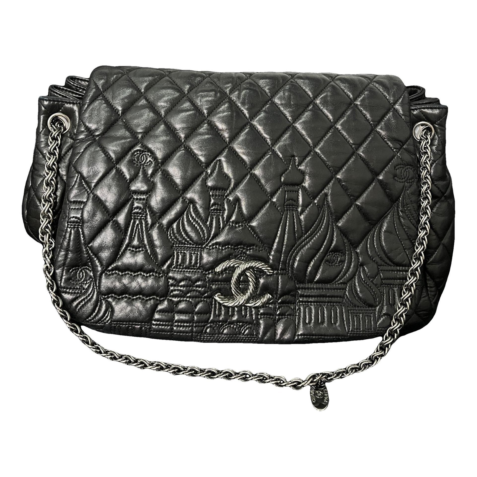 Statement leather handbag