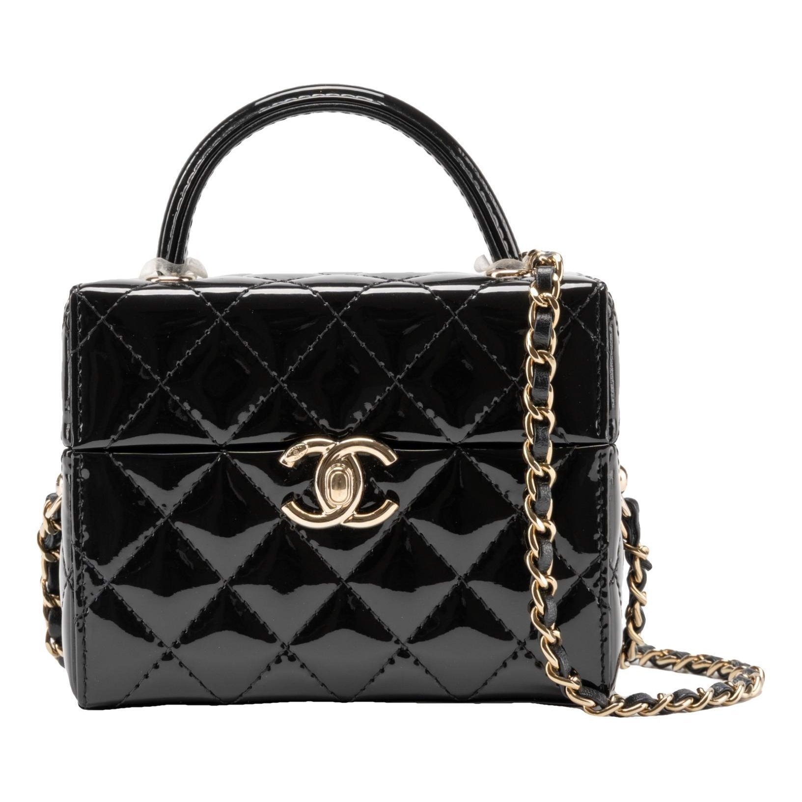Patent leather handbag