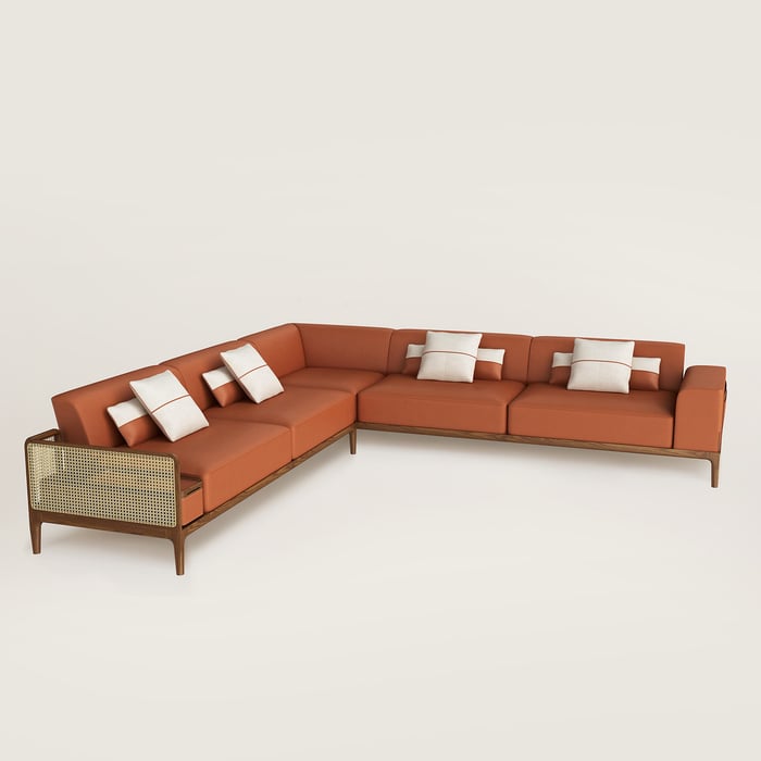 Fauve Sofa Sellier 5-seater Corner