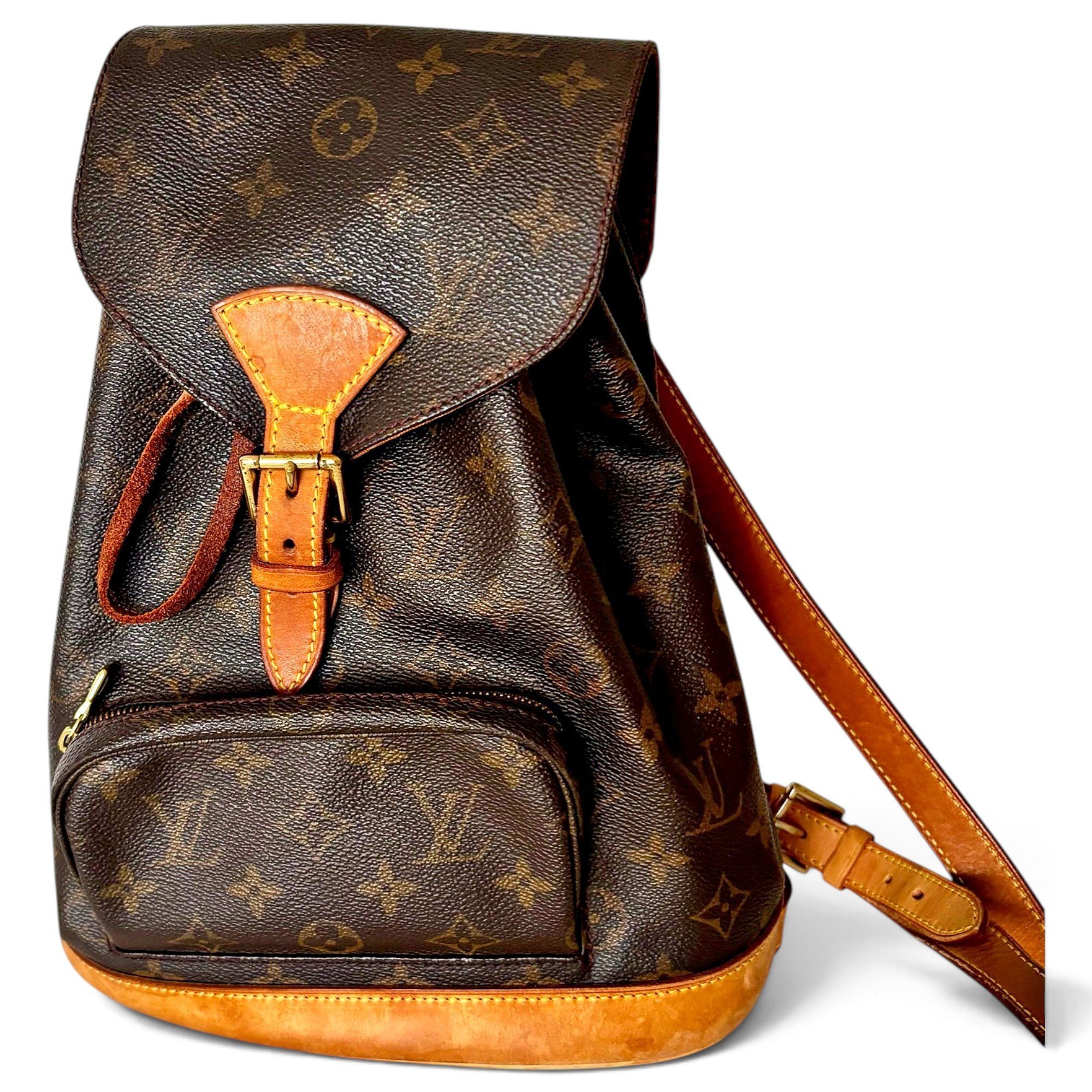 Montsouris Vintage leather backpack