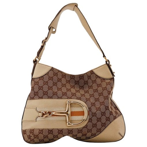 Interlocking leather handbag