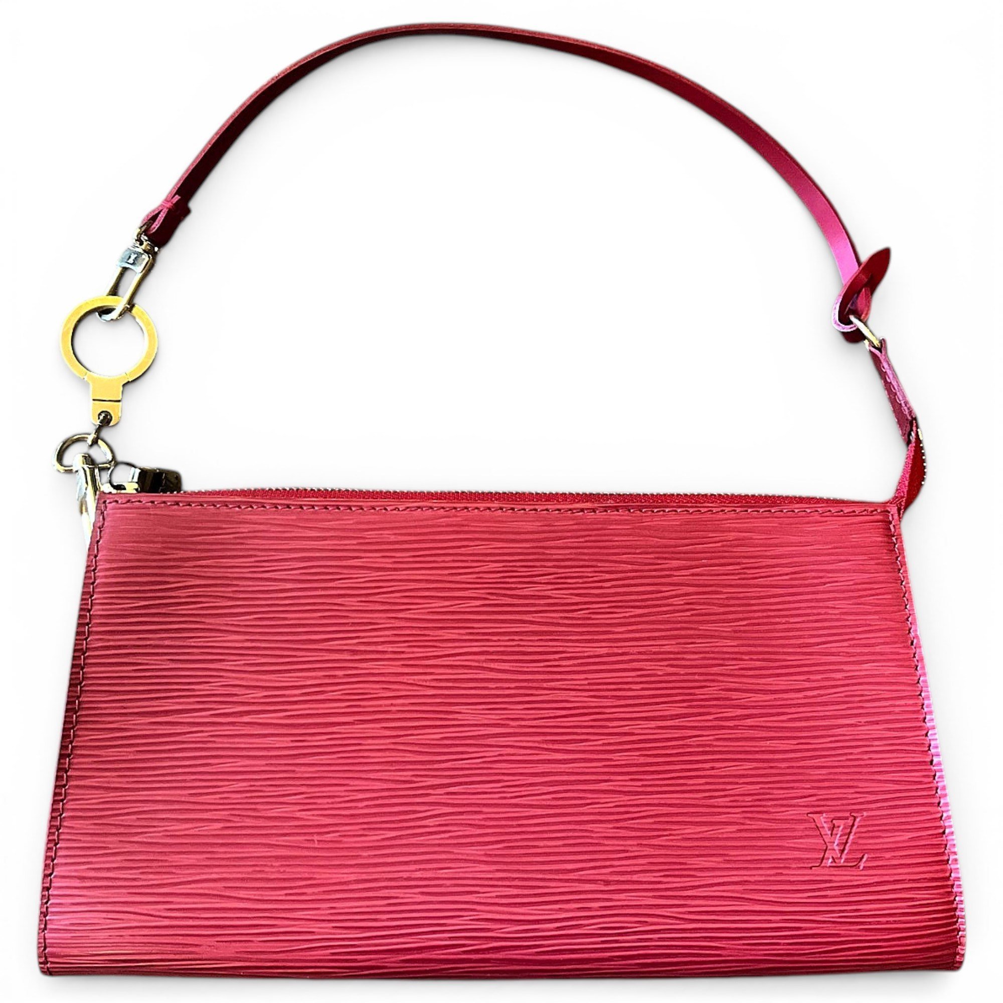 Leather clutch bag