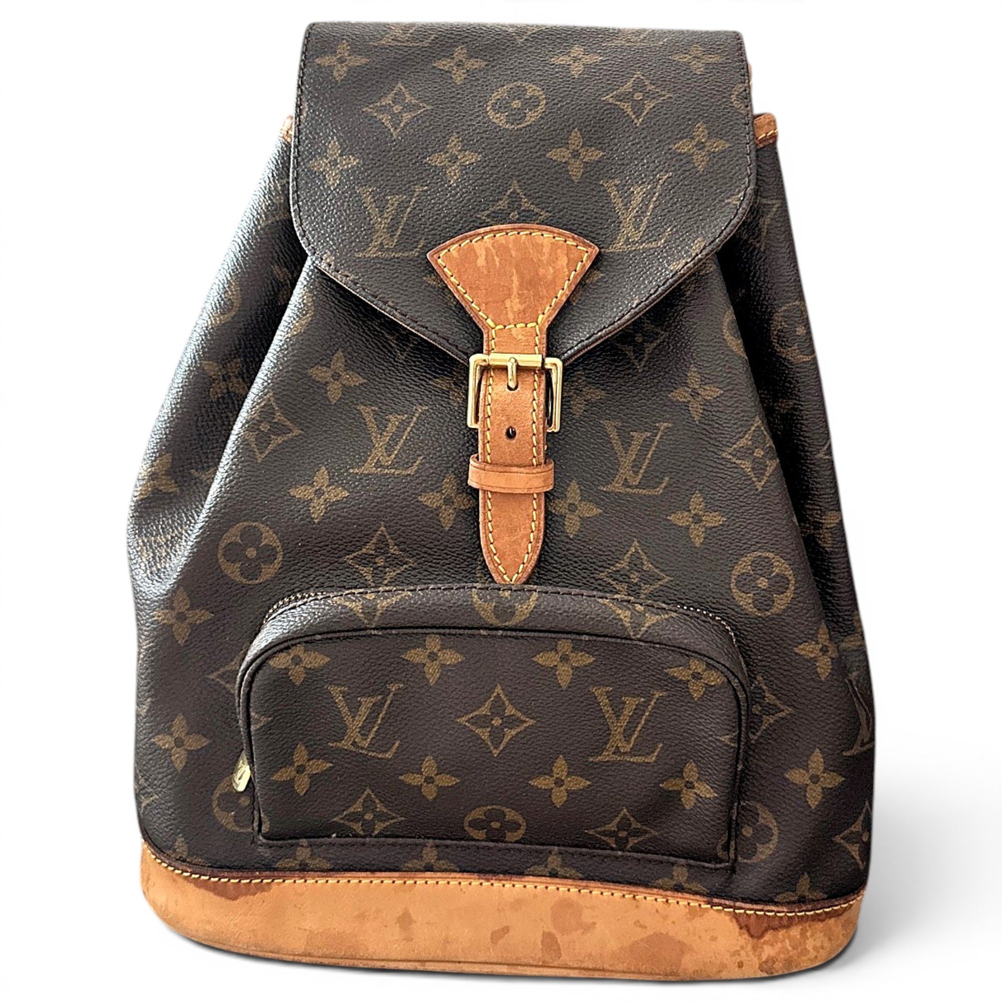 Montsouris Vintage leather backpack