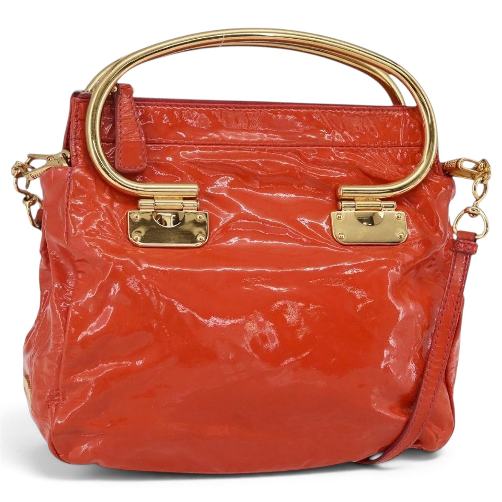 Patent leather handbag