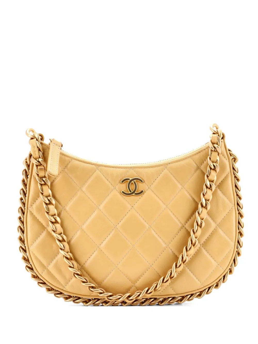 CC Chain Around Quilted Lambskin hobo bag