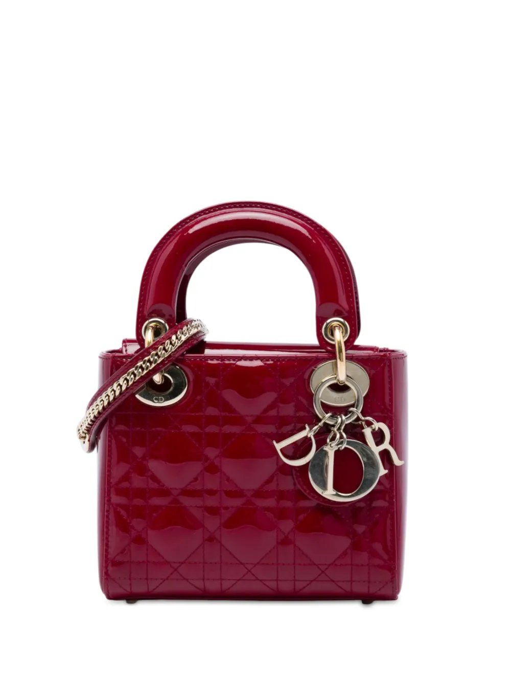 2019 Mini Patent Cannage Lady Dior satchel