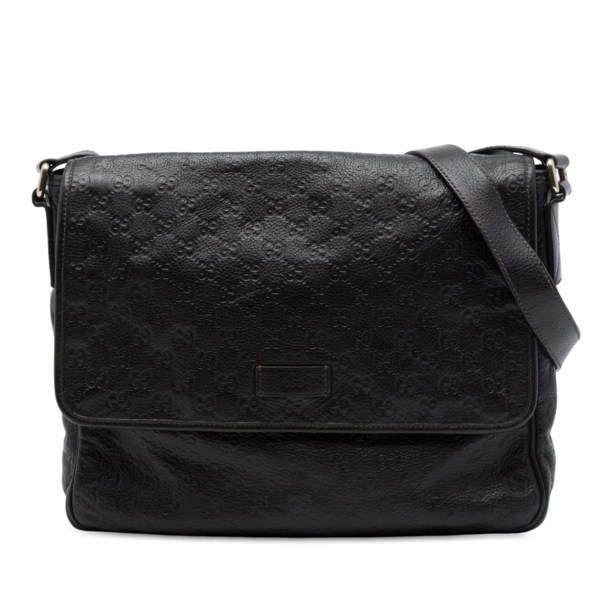 Gucci B leather crossbody bag