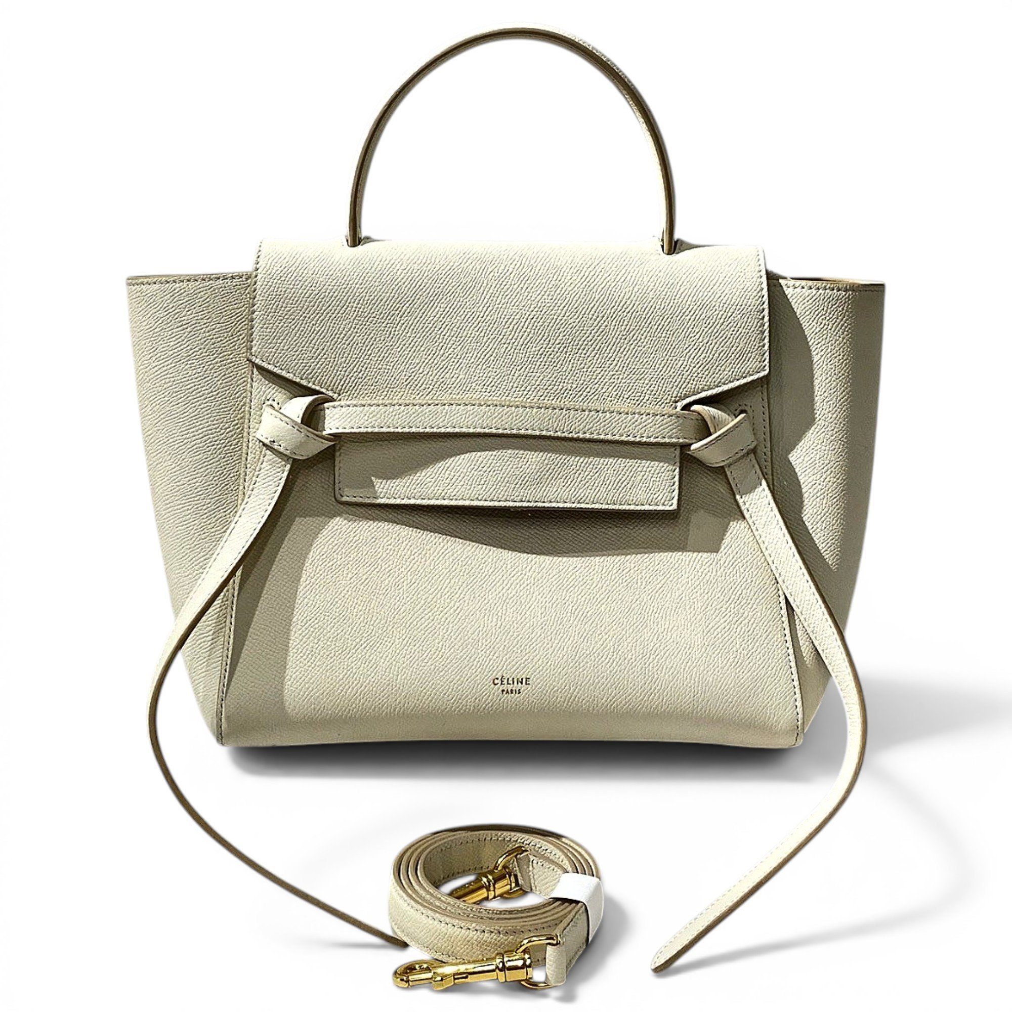 Belt leather handbag