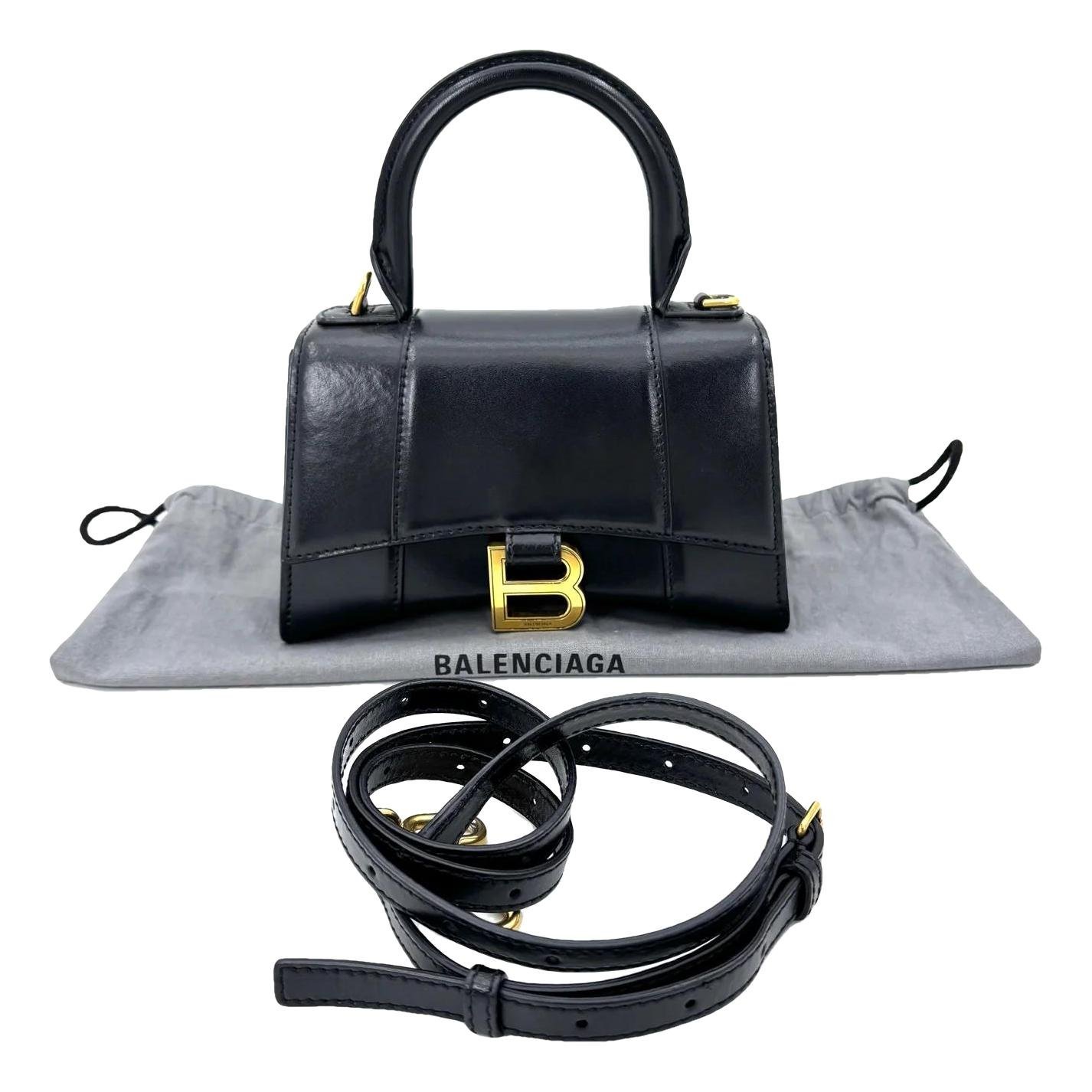 Hourglass leather mini bag