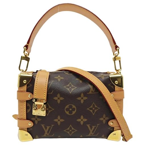 Side Trunk leather handbag