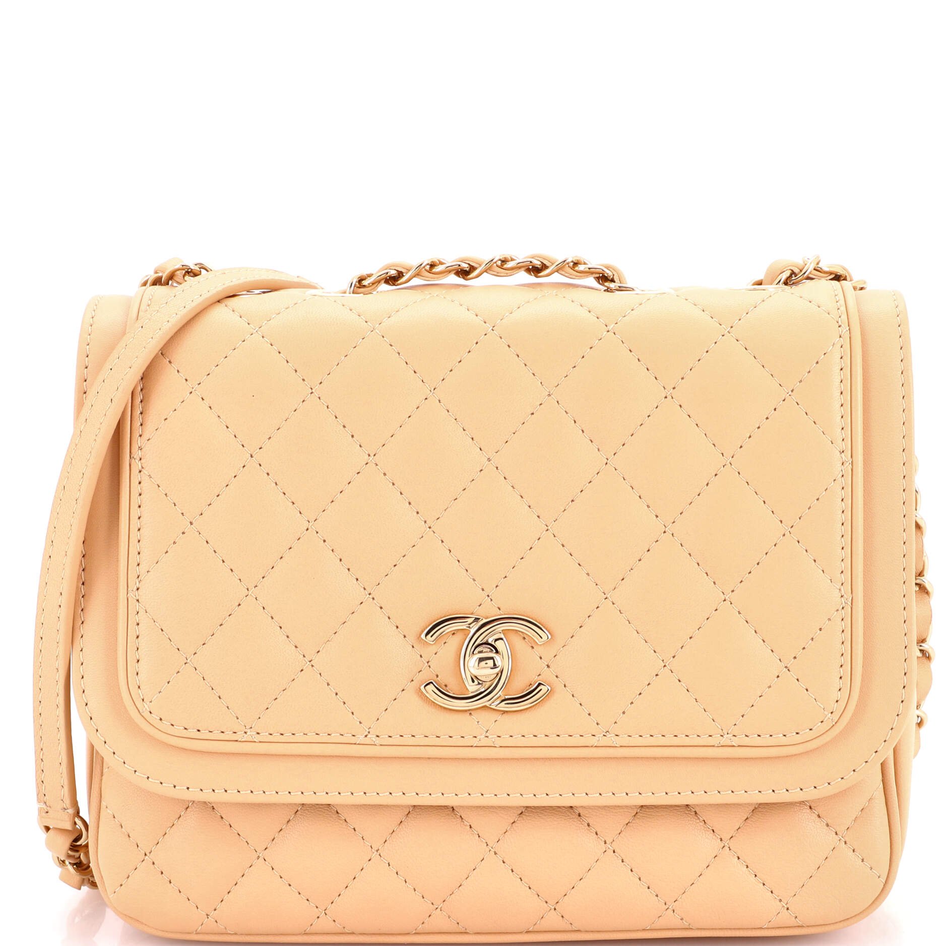 Chanel Lovely Day Square Flap Bag Quilted Lambskin Medium